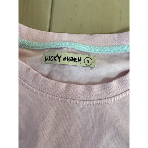 BKYS Lucky Charm Print Pink Size Small T-Shirt. - Picture 2 of 9
